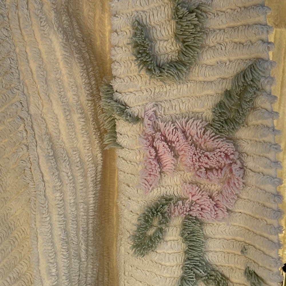 Floral Embroidered Cream Long Coat - Picture 3 of 5